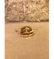 serapis accessories Makrome İpli Fimo Boncuklu Gold Detaylı Son bahar Tonları 4'lu Kadın / Kız Gold Bileklik (Kahverengi)