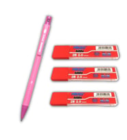 2.0 Mm Kalın Uçlu Versatil Kalem 1 Adet ve 2.0 Mm Kalın Uç Kırmızı 3 Adet (Pembe)