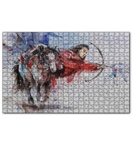 Cakapuzzle At Sırtındaki Okçu Suluboya Efekt Puzzle Yapboz MDF (Ahşap) (500 Parça)