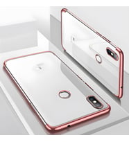 Xiaomi Redmi Note 5 Pro Kılıf Dört Köşeli Lazer Silikon Kılıf (Rose)