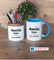 Anestezi Uzmanı Kalemlik, Kupa Bardak T Kişiye Özel Hediye (Model 7)