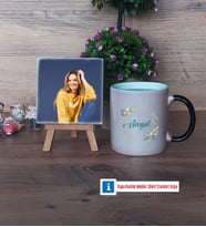 İsme Özel Doğum Günü Hediyesi Fotoğraflı Dekoratif Taş, Kupa Bardak Beyaz Hediye (Model 9)