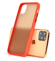 Apple iPhone 11 Pro Max Mat El İzi Yapmayan Kaliteli Kılıf (Kırmızı)