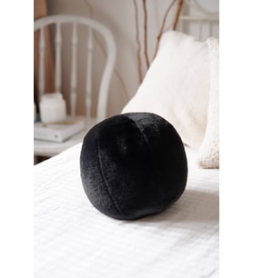 Peluş Top Yastık (Siyah)