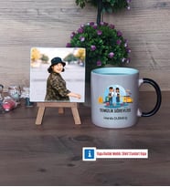 Temizlik Görevlisi Fotoğraflı Dekoratif Taş, Kupa Bardak Beyaz Hediye (Model 9)