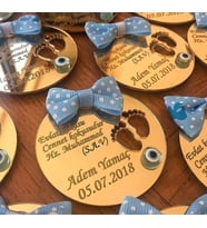 Kişiye Özel Pleksi Bebek Magnet Hatıra (Gümüş)