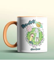 Kişiye Özel Rick and Morty 3 Beyaz Renk Kupa (Turuncu)