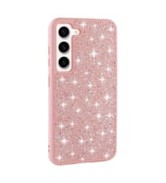 Galaxy S23 Kılıf Parlak Taşlı Tasarım Pırlanta Kılıf (Pembe)