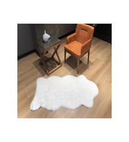 Rovigo Home Tüy Dökmez Tavşan Tüyü Post Halı Camel RVG6003TK 80x150 cm (Beyaz)