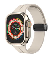 Apple Watch 49mm Ultra Seri Uyumlu Coastal Manyetik Tokalı Silikon Kordon (Günışığı)