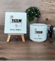 Yazılım Mühendisi Hediye Seti Kupa Bardak T Kulplu ve Dekoratif Taş Mühendisler Günü Hediyesi (Model 6)