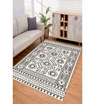 Dijital Kaymaz Taban Yıkanabilir Renkli Salon Halısı Mutfak Halısı Yolluk ND-SD-929 (Krem)