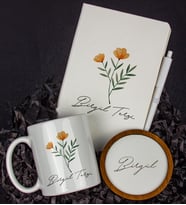 Kişiye Özel Defter Kalem Kupa Ve Bardak Altlığı Hediye Seti 103889 (Model 6)
