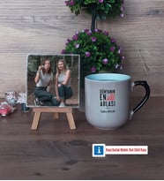 Ablaya Hediye Fotoğraflı Dekoratif Taş, Kupa Bardak Beyaz Hediye (Model 10)