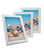 DECOLIFE ÇERÇEVE, FOTOĞRAF ÇERÇEVESİ, ANI ÇERÇEVESİ, RESİM ÇERÇEVESİ, ÇOKLU ÇERÇEVE ÜÇLÜ 13x18cm (Beyaz)