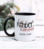 Rehber Öğretmeni Tasarımlı Kişiye Özel Kupa Bardak (Siyah)
