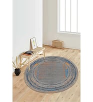 Dijital Baskılı Kaymaz Taban Yıkanabilir Yuvarlak Salon Halısı Koridor Halısı Paspas NDY-HY-1267 (Çok Renkli)