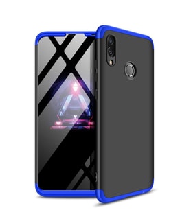Microsonic Huawei Honor 10 Lite Kılıf Double Dip 360 Protective (Mavi)
