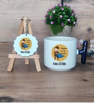Kadın Öğretmene Hediye Hediye Seti Kupa Bardak T Kulplu ve Anahtarlık Öğretmenler Günü Hediyesi (Model 2)