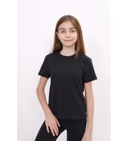 Toontoy Kız Çocuk Baskılı Tişört (Siyah)