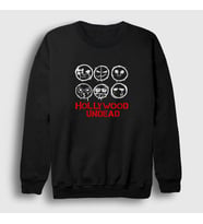 Presmono Unisex Beyaz Masks V3 Hollywood Undead Sweatshirt 150052tt (Siyah)