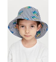 Benittokids Erkek Çocuk Desenli Bucket Şapka 7003 (Mavi)