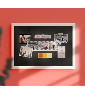 Kişiye Özel 6 Fotoğraflı Film Şeridi Çerçeve (Beyaz)