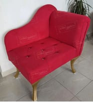 Yeni Model Ters Kol Tekli Köşe Koltuğu Josefin Bench Gold Ayak (Kırmızı)