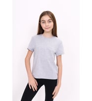 Toontoy Kız Çocuk Baskılı Tişört ( Gri-Melanj)