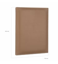DERİ KAPAK DEFTER AJANDA TARİHSİZ DÜZ 17X24 CM (Vizon)
