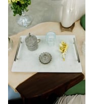 Gentle Damat Kahve Fincan Tepsisi (Mor)