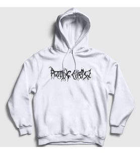 Presmono Unisex Beyaz Logo Rotting Christ Kapüşonlu Sweatshirt 170960tt (Beyaz)