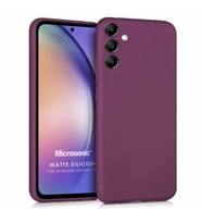 Microsonic Matte Silicone Samsung Galaxy A54 Kılıf Siyah (Mor)