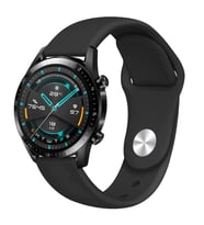 Samsung Galaxy Watch 42mm Kordon Silikon Spor Kordon (Siyah)