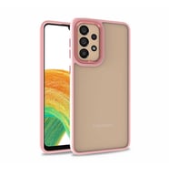 Samsung Galaxy A72 Kılıf Case, Kamera Lens Korumalı Elektroplatin Kaplama Sert PC Koruyucu Colourful Platinum Serisi (Rose)