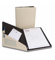 Kapaklı Sekreterlik A4 100 Yaprak Kapasiteli Rainbow Clip Board Vegan 24x32 cm (Bej)