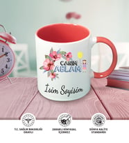 Abla Temalı Kişiye Özel İsim ve Fotoğraf Baskılı Kupa Bardak No:001 (Pembe)