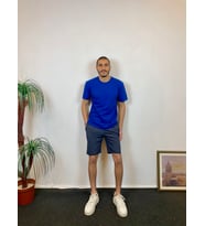 Erkek Regular Fit Şort SPR24SR61 (Lacivert-Gri)