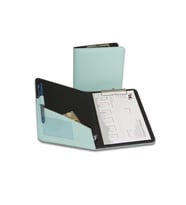 Kapaklı Sekreterlik A5 100 Yaprak Kapasiteli Rainbow Cilp Board Vegan 18,5x23 cm (Su Yeşili)