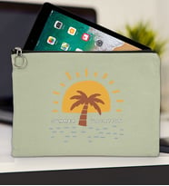 BK Gİft Yaz Temalı-6 Tablet Çantası 30x21cm(12 Renk Seçeneği), Ipad Çantası, Baskılı Tablet Kılıfı (Mint Yeşili)
