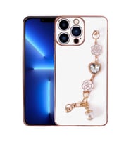Apple iPhone 13 Pro Kılıf El Tutamaçlı Zore Taka Silikon Kılıf (Beyaz)