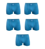 Malabadi 5 Li Ekonomik Paket Erkek Pamuklu Boxer 5M074 (Mavi)