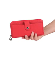 Bagacar Bozuk Para ve Telefon  Bölmeli Kullanışlı Cüzdan Mor (Kırmızı)