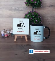 Sevimli Panda Dekoratif Taş, Kupa Bardak Kırmızı Hediye (Model 10)