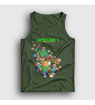 Presmono Unisex Beyaz All Minecraft Atlet 28807tt (Haki)