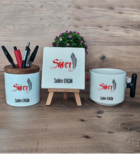 Savcı Hediye Sepeti Kupa Bardak T Kulplu, Kalemlik ve Dekoratif Taş Savcılar Günü Hediyesi (Model 6)