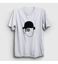 Presmono Unisex Sarı Eye Film Otomatik Portakal A Clockwork Orange T-Shirt 242098tt (Beyaz)
