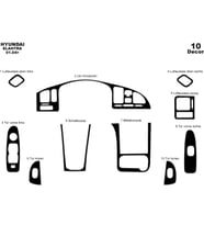 Meriç® Hyundai Elantra Ön Torpido Kaplama Maun 10 Parça 2004-2007 (Piano Black)