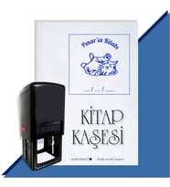 Kişiye Özel  Yumurcak Kedi Tarihli Kitap Kaşesi (Mavi)