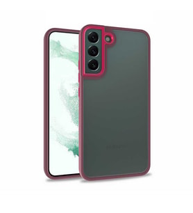 Galaxy S22 Plus Kılıf Zore Flora Buton,Kenar Çevresi Renkli Kılıf (Kırmızı)